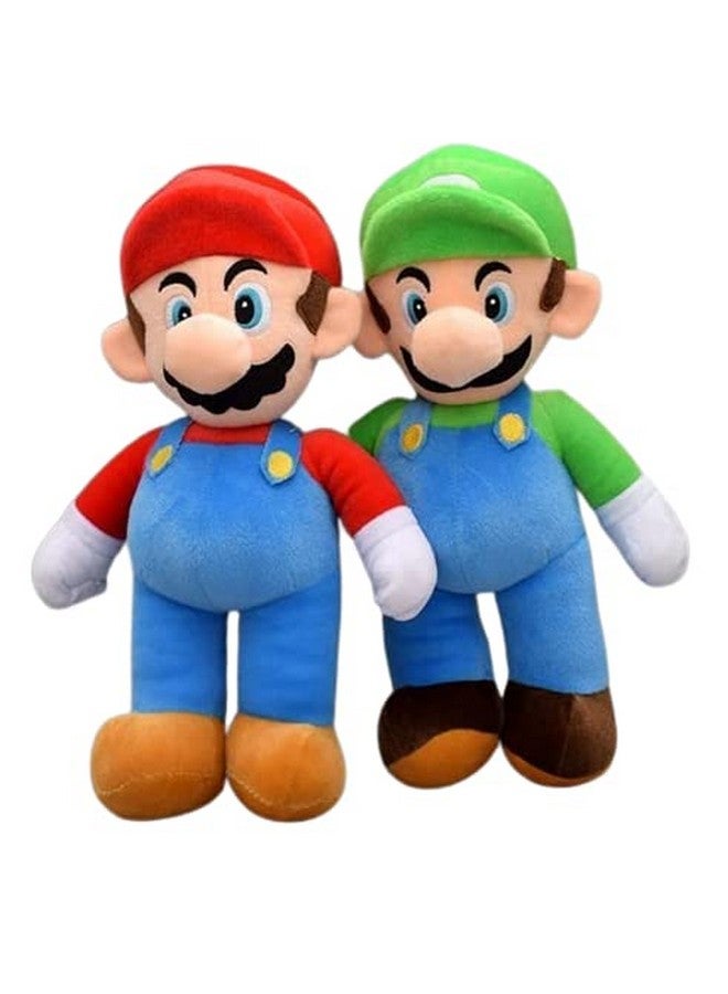 Combo Mario Luigi Animal Plush Toy Safe For Kids Soft Toy For Girls And Boys Soft Small Toys For Playing Childrens Home Decoration Gift Size 35 Cm (Pink)