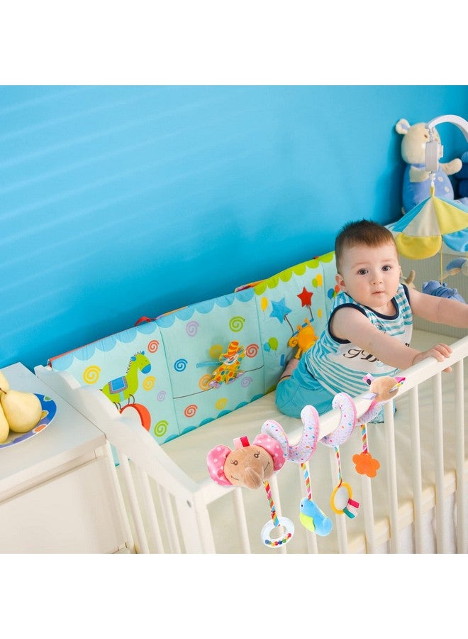 Car Seat Toys Spiral Car Seat Toy For Babies Girl Over 6 Months Infant Stroller Toys Elephant Crib Hanging Spiral Plush Toy For Stroller Car Travel Activity (Delicate)