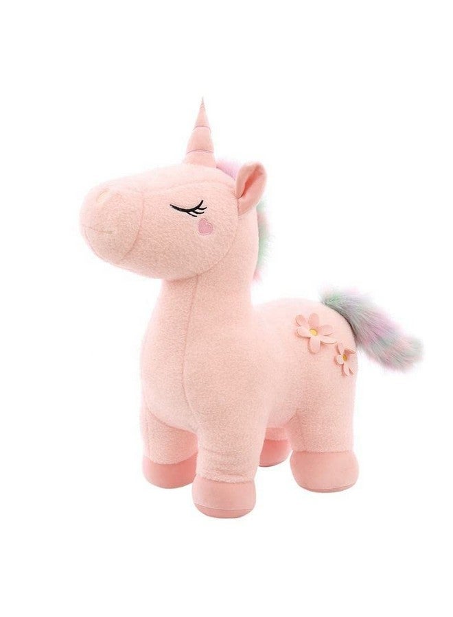 Stand Unicorn Soft Toys For Kids Boys And Girls Animal Toy Figure Jungle Cartoon Wild Playing Set Cute Stuffed Toy Birthday Gift (Pink 35Cm)