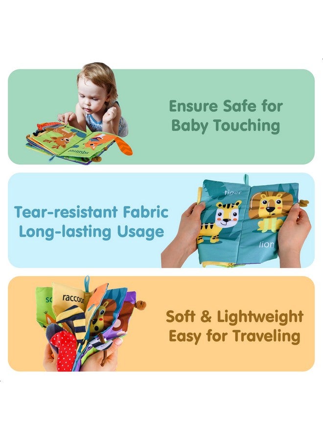 Baby Cloth Books 612 Month Infant Touch Feel Crinkle Fabric Animal Book Newborn Carseat Crib Soft Toy Babies First Birthday Gifts 9 18 24 Month 1 2 Year Toddler Boy Girl