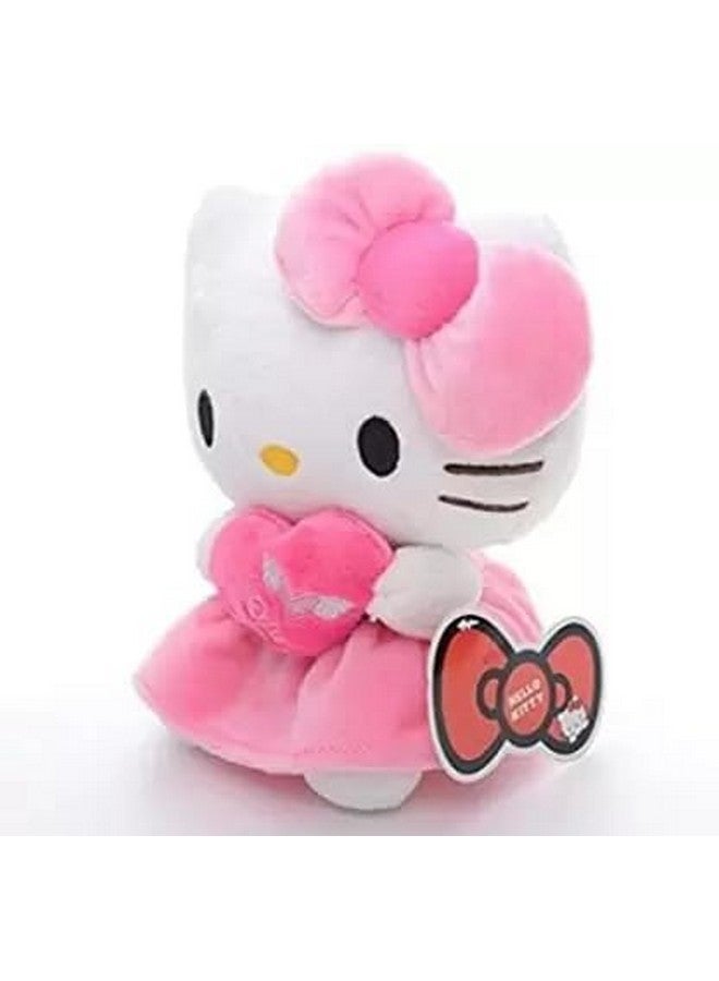 Soft Toys Kitti For Kids Animal Cute Lovely Cartoon Lovable Huggable Birthday Gift Babies For New Born Girls Boy Home Decor (White Pink) 2Buy24Kitti20Cm