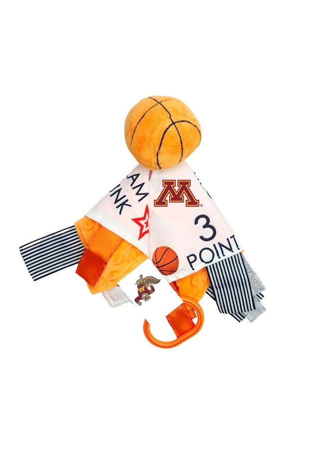 University Of Minnesota Baby Basketball Tag Toy College Baby Sensory Crinkle Toys Soft & Safe Ideal Baby Stroller Toy Bpa Free W/Stroller Clip (10 X 10 Tag Toy)…