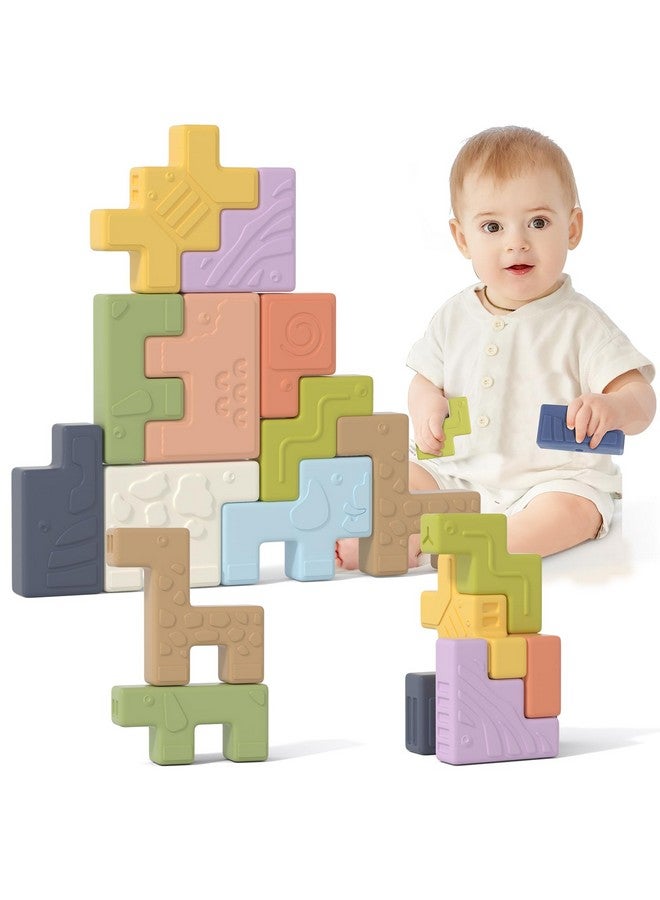 Baby Toys Stacking Blocks Sensory Toys For Babies Soft Blocks For Toddlers Montessori Blocks For 18 Months+