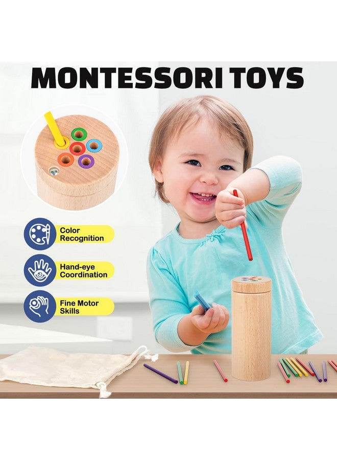 Montessori Toddler Toys For 2 3 Year Old Color Matching Fine Motor Toys For Toddlers 3 Sensory Toys Wooden Educational Toys For 2 Year Old