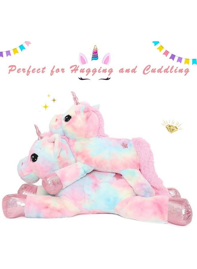 Unicorn Soft Toys For Kids Boys And Girls Animal Toy Figure Jungle Cartoon Wild Playing Set Cute Stuffed Toy Birthday Gift (100Cm Multipink)