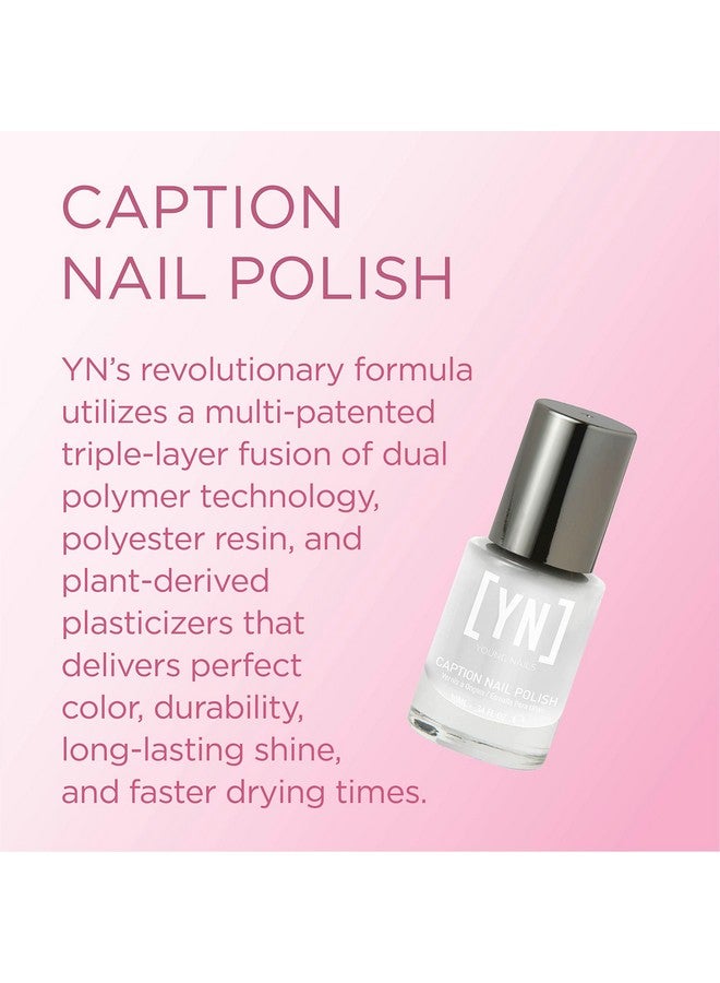 Caption Nail Polish. Chip Resistant Nail Lacquer With Glossy Shine Finish Professional Nail Polish