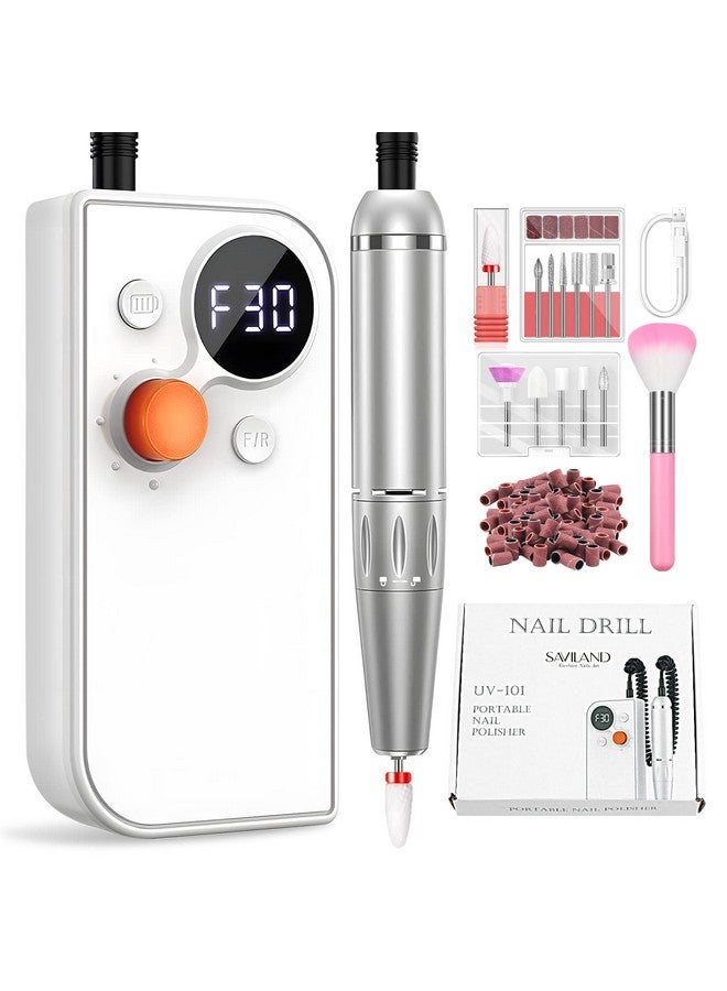 Portable Nail Drill Professional: 2024 White Lightning Pro Nail Drill Serise30000Rpm For Acrylic/Gel Nails Faster Removal Rechargeable Manicure Pedicure Kitsalon Wonderful Choice