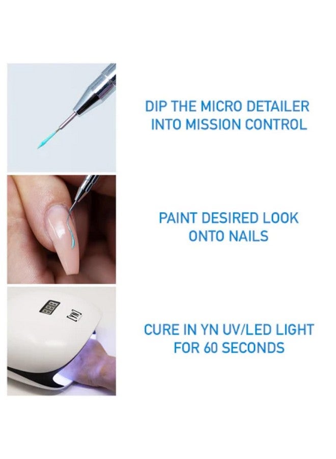 Mission Control Gel Paint For Nails Precision Gel Paint For Detailed Nail Art Cure With Zero Tacky Layer 5 Grams.