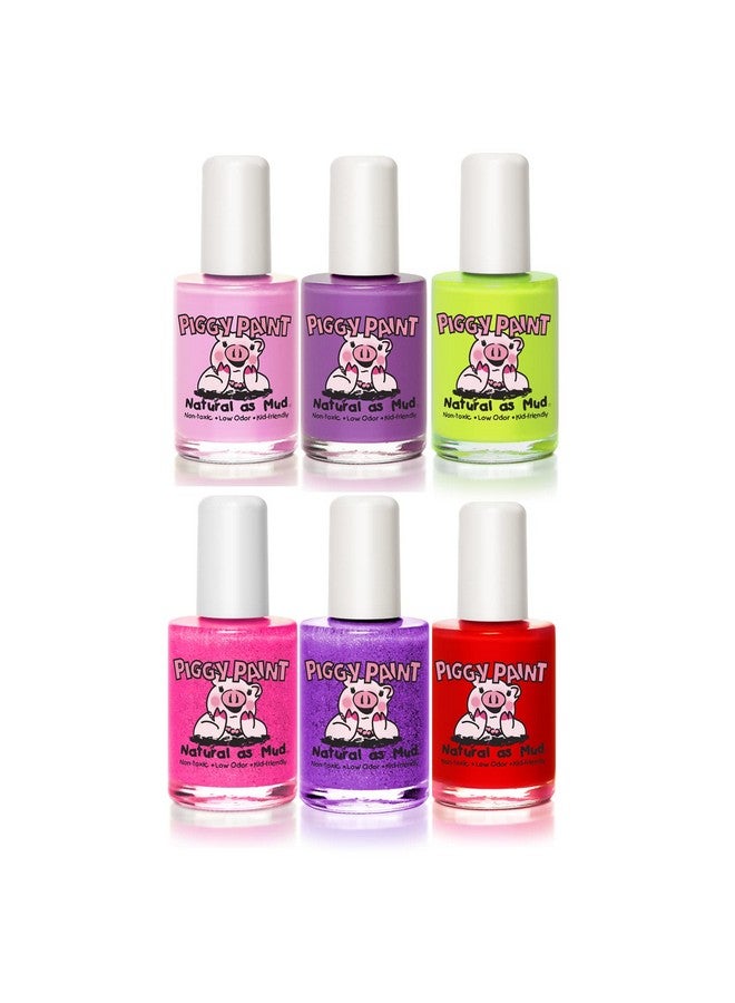 100% Nontoxic Girls Nail Polish Safe Crueltyfree Vegan & Low Odor For Kids Loud & Proud (6 Polish Set)