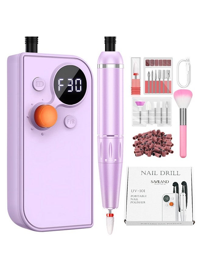Portable Nail Drill Professional: 2024 Macaron Color Series Electric Pro Nail Drill30000Rpm For Acrylic/Gel Nails Faster Removal Rechargeable Manicure Pedicure Kitsalon Wonderful Choice