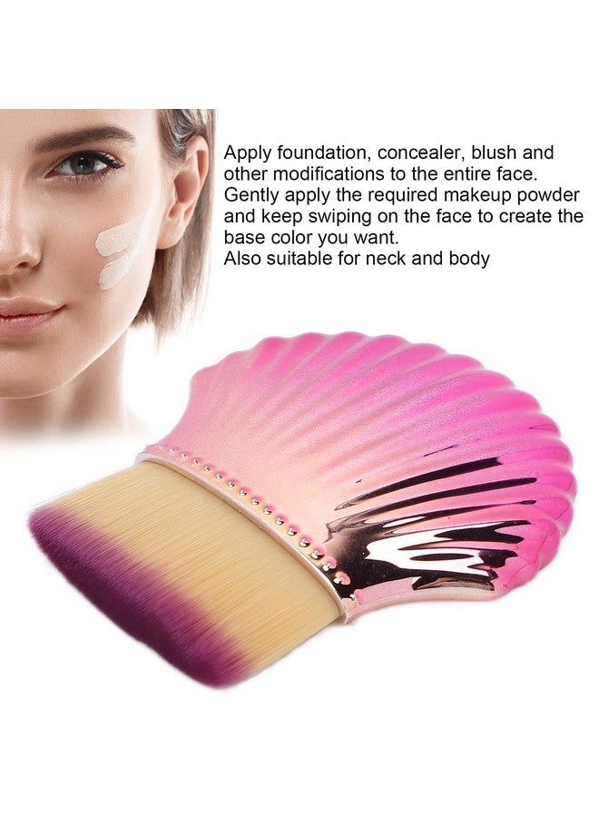 Soft Hair Cream Foundation Brush Mermaid Makeup Brushes Fashionable Blusher Makeup Brush Cosmetic Tool Fishtail Makeup Brush Fluffy Powder Brushes For Girl