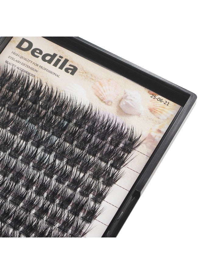 120 Clusters Individual False Eyelashes Wide Stem D Curl Handmade Dramatic Black Soft And Light 5D Volume Eye Lashes Extensions Thick Base Women Girls Beauty Tools (14Mm)