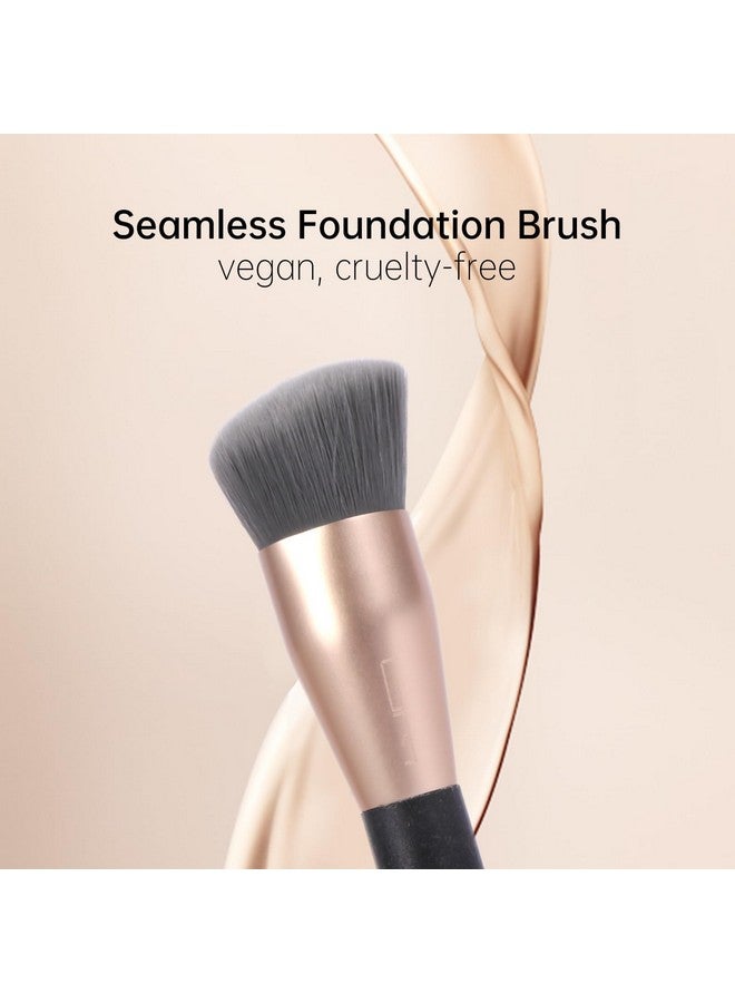 Ecofriendly Foundation Brush For Liquid Makeup Professional Angled Flat Top Kabuki Brush Premium Quality Makeup Brush Vegan & Crueltyfree