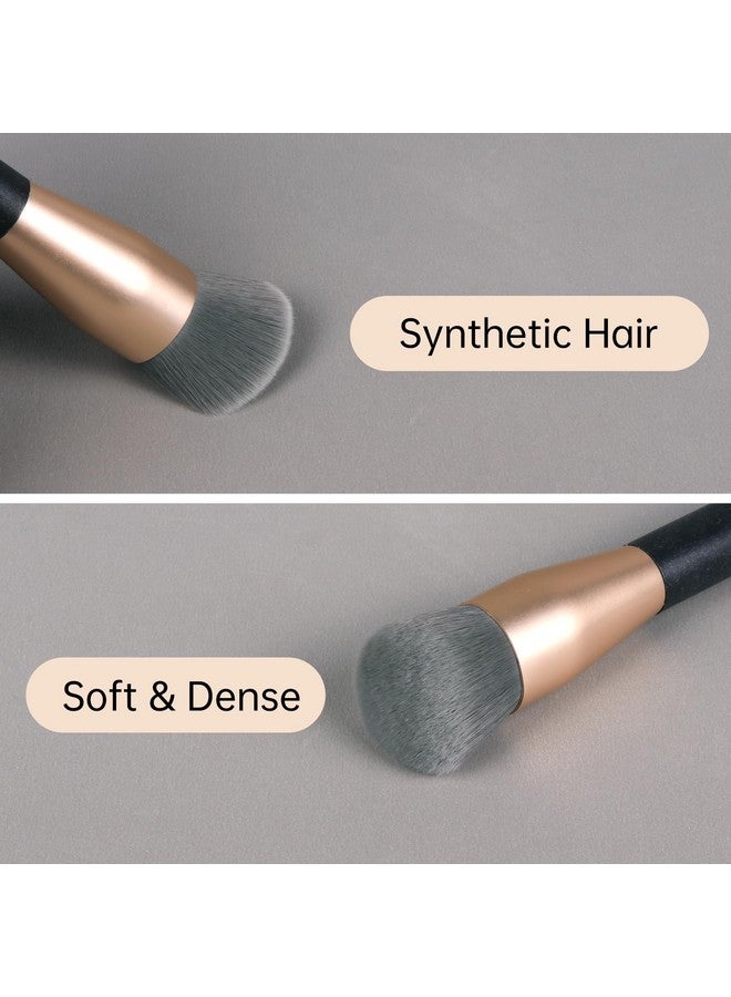 Ecofriendly Foundation Brush For Liquid Makeup Professional Angled Flat Top Kabuki Brush Premium Quality Makeup Brush Vegan & Crueltyfree