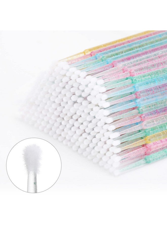 1000 Pcs Crystal Microbrushes Applicators Disposable Microswabs For Eyelash Extensions Micro Wands Spoolie 5 Color