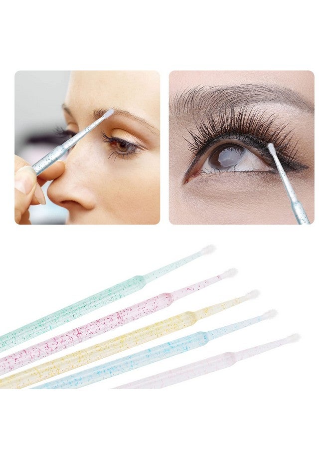 1000 Pcs Crystal Microbrushes Applicators Disposable Microswabs For Eyelash Extensions Micro Wands Spoolie 5 Color