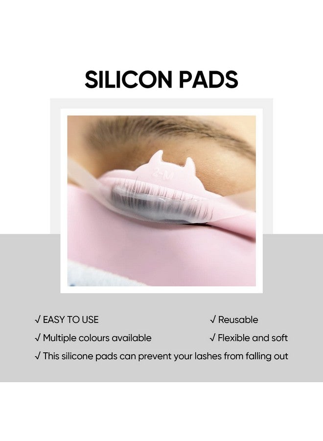 Reusable Lash Lift Ribbon Eyelash Perm Pads Silicone Ribbons Tape Covering Glue Balm Self Sticky String Tool For Lash Curl 6 Piece