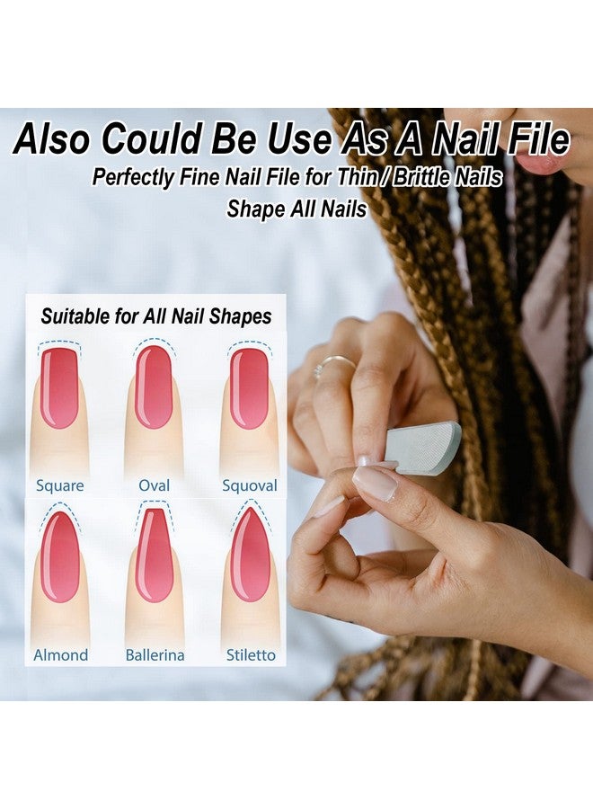 Nano Glass Nail Shiner Kit Multipurpose Nail Buffer For Shaping Buffing And Polishing Natural Nails Fine Crystal Nail Files Set Professional Manicure Tools For Home And Salon Use 2 Pack