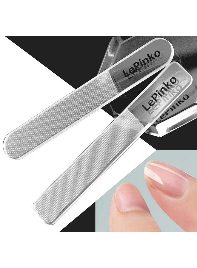 Nano Glass Nail Shiner Kit Multipurpose Nail Buffer For Shaping Buffing And Polishing Natural Nails Fine Crystal Nail Files Set Professional Manicure Tools For Home And Salon Use 2 Pack