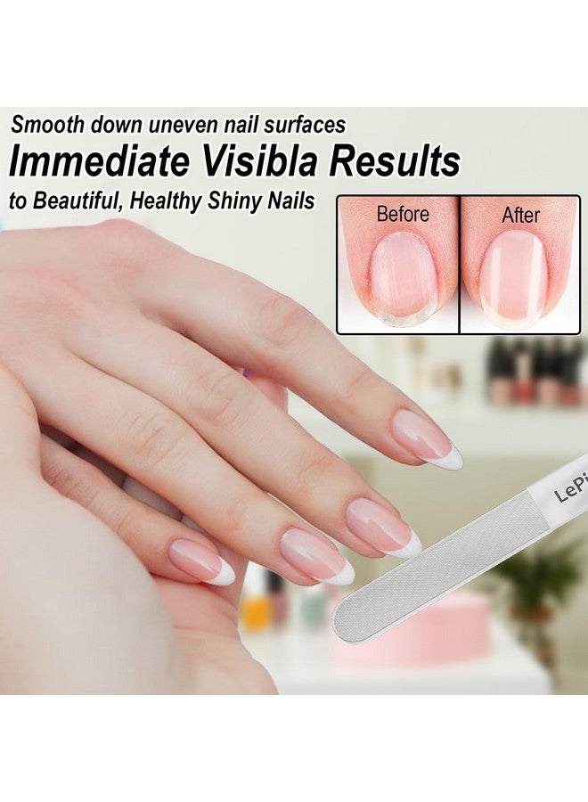 Nano Glass Nail Shiner Kit Multipurpose Nail Buffer For Shaping Buffing And Polishing Natural Nails Fine Crystal Nail Files Set Professional Manicure Tools For Home And Salon Use 2 Pack