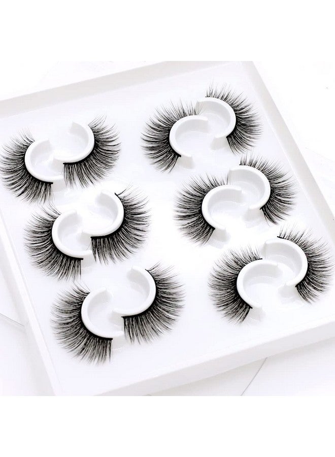 ® 6 Pairs False Eyelashes Party Look 3D Lashes 2225Mm Eyelashed For Party