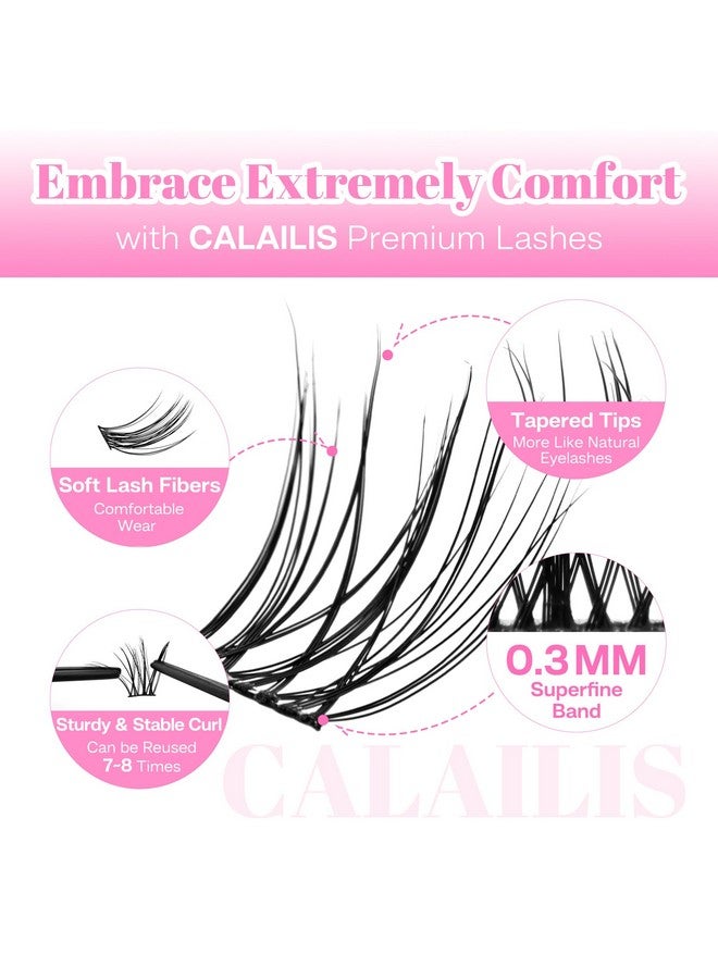 Lash Clusters Diy Cluster Eyelash Extensions 144Pcs Natural Cluster Lashes Mega Volume Individual Lashes Reusable Wispy Eyelash Clusters (Cdd12D1016Mix)