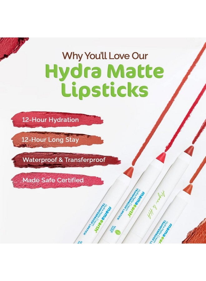 Hydramatte Crayon Transferproof Lipstick With Argan Oil & Hyaluronic Acid 06 Cafe Latte Nude 2.4 G