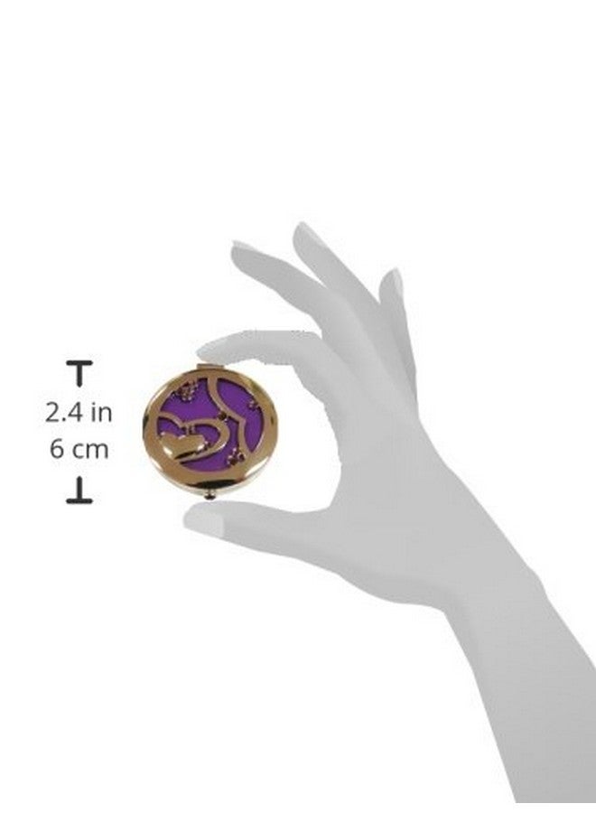 Compact Mirror Interlocking Heart
