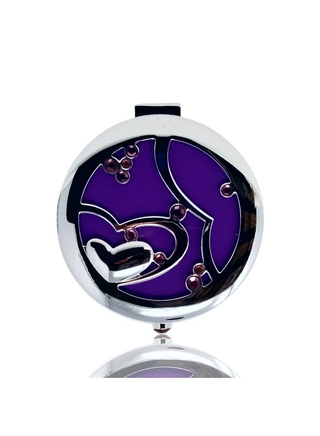 Compact Mirror Interlocking Heart