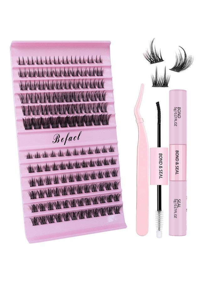 Manga Lash Clusters Kit 2 Styles D Curl Wispy Eyelash Extension Kit 816Mm 132Pcs Individual Lashes Kit With Bond And Seal And Eyelashes Clusters Tweezers Diy At Home By Befacl