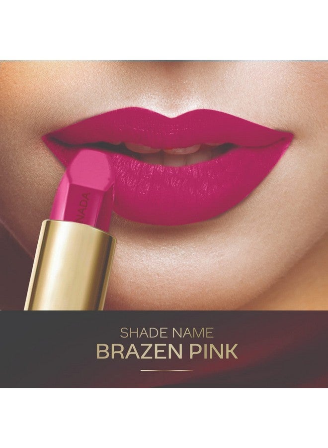 Matte Addiction Lipstick Brazen Pink 3.7G 9Hr Longstay Hd Luxe Finish Intense Color Hydrating Comfort Primer Infused Smooth Creamy Texture With Mulberry & Shea Butter