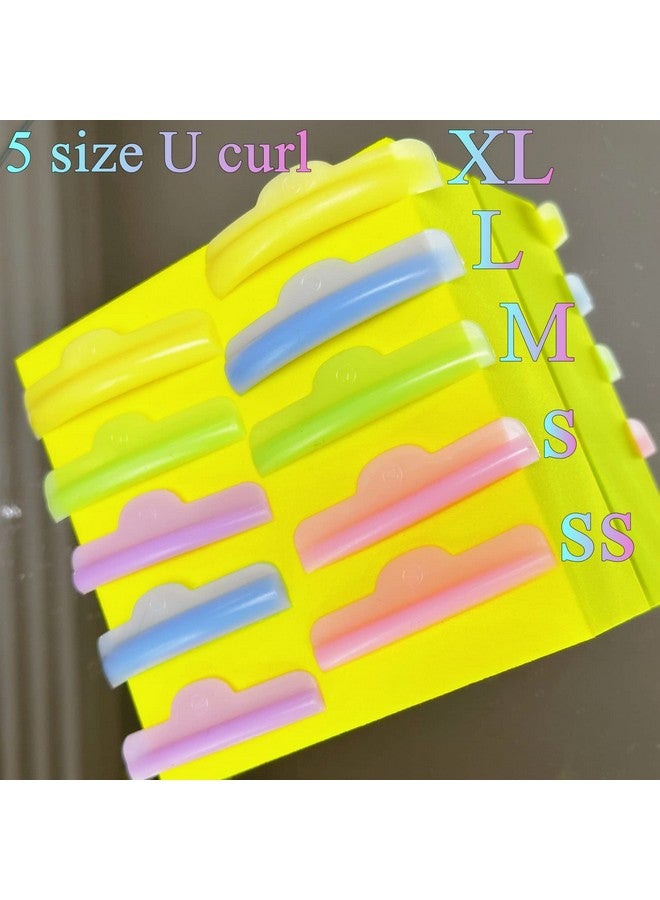 Silicone Lash Lift Pads Mix Color Eyelash Lift Shield Ultra Lifting Curl Result Eyelash Perm Rods 5 Size Lash Lift Pad Rainbow Korean Eyelash Lifting Guards Easier Lash Lifts Tool