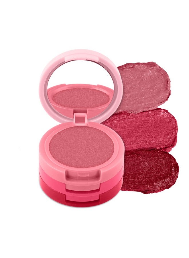 Glam Stack 3In1 Lip & Cheek Tint Pink 4.5G 3 Shades In 1 Rich Creamy Natural Seamless Finish Smooth & Blendable Formula Travel Friendly Quick & Easy To Use