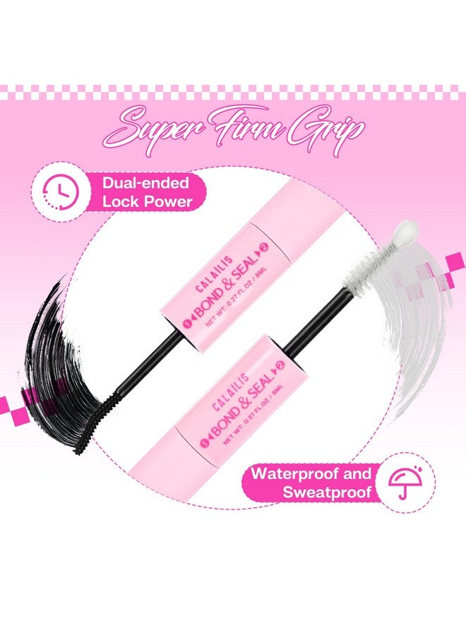 Lash Bond And Seal Cluster Lash Glue Bond And Seal Lash Glue For Lash Clusters Super Strong Hold And Long Lasting 72 Hours Waterproof Nonirritating Individual Lash Glue For Cluster Eyelash