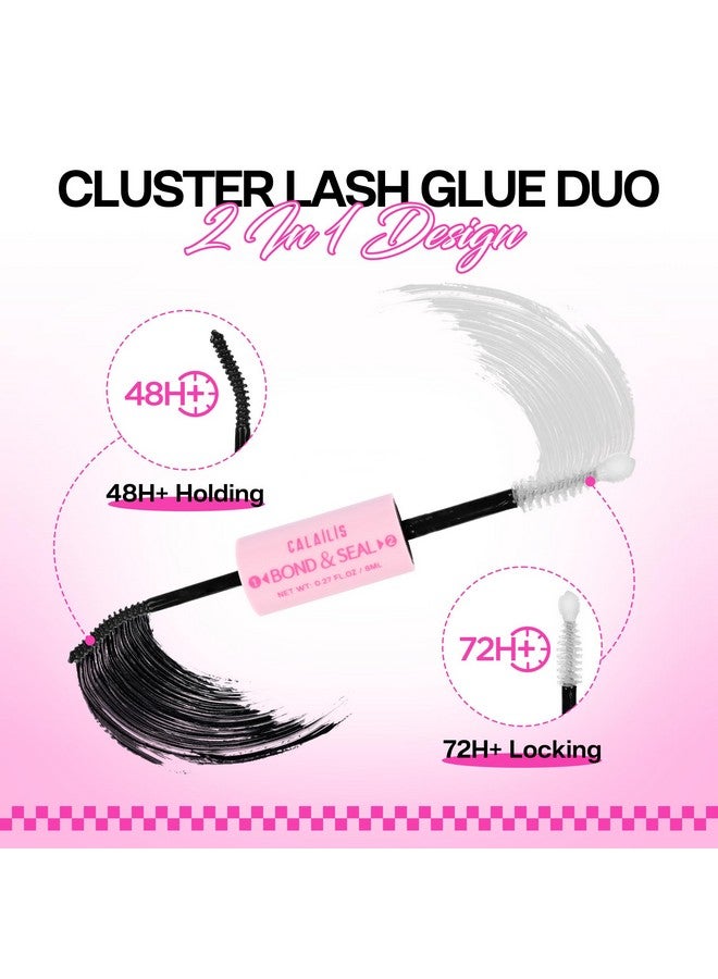 Lash Bond And Seal Cluster Lash Glue Bond And Seal Lash Glue For Lash Clusters Super Strong Hold And Long Lasting 72 Hours Waterproof Nonirritating Individual Lash Glue For Cluster Eyelash