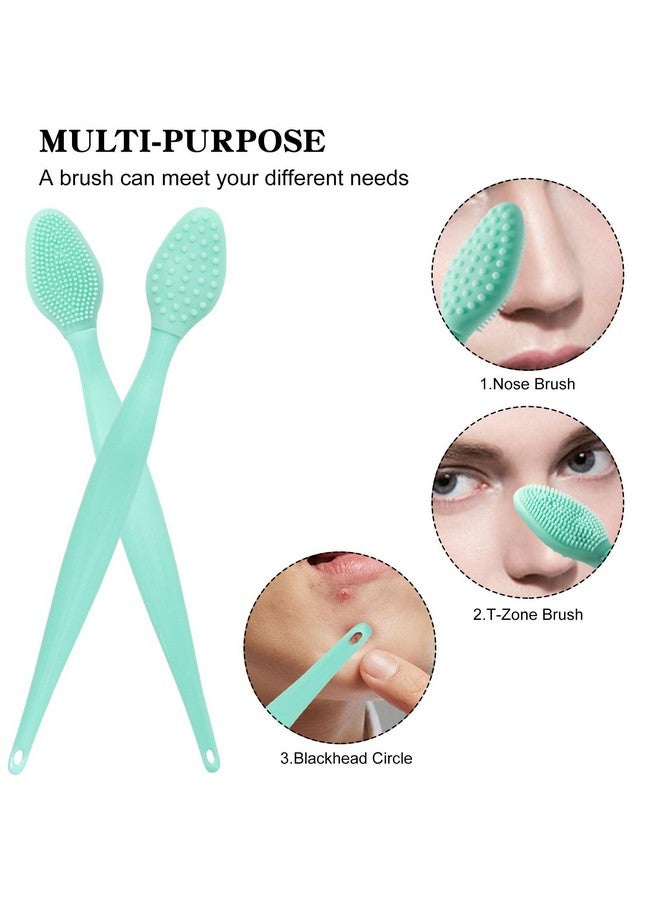 10 Pcs Lip Scrub Brush Ooloveminso Silicone Lip Scrubber Exfoliator Tool Soft Doubleside Lip Brush Exfoliating For Dark Lips Lip Care And Beautygreen