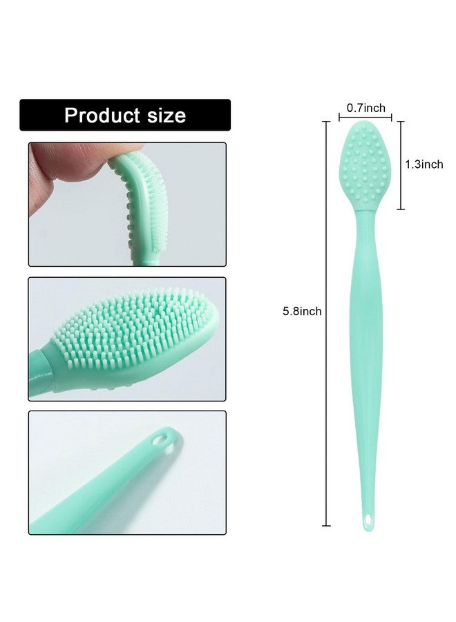 10 Pcs Lip Scrub Brush Ooloveminso Silicone Lip Scrubber Exfoliator Tool Soft Doubleside Lip Brush Exfoliating For Dark Lips Lip Care And Beautygreen