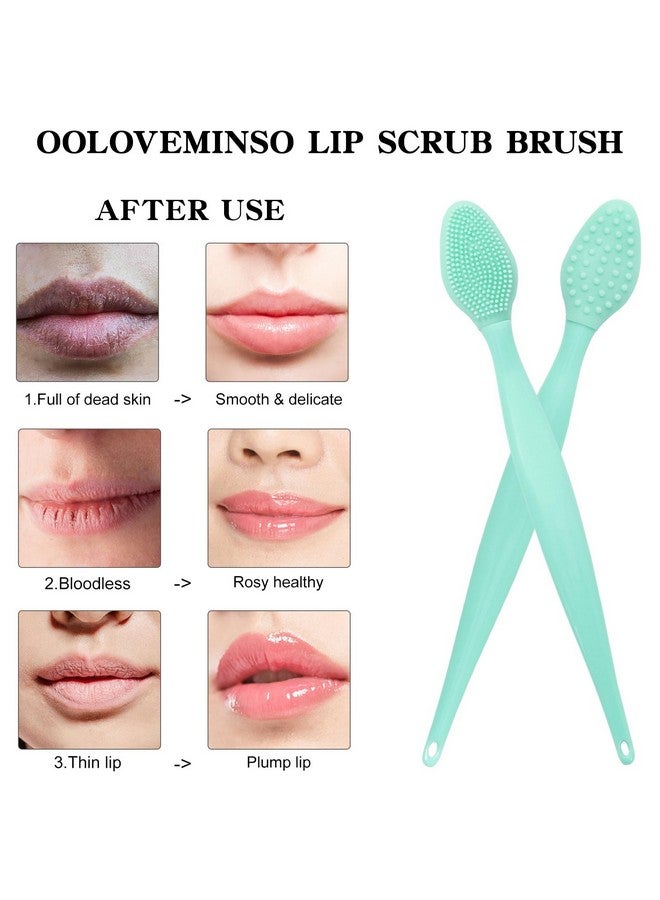 10 Pcs Lip Scrub Brush Ooloveminso Silicone Lip Scrubber Exfoliator Tool Soft Doubleside Lip Brush Exfoliating For Dark Lips Lip Care And Beautygreen