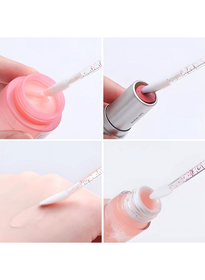 Disposable Lip Brushes 100 Pcs Lip Applicator Lip Gloss Brushes Lipstick Lip Wands Makeup Beauty Brushes For Lipstick Lip Gloss Lip Mask Eyeshadow Pink