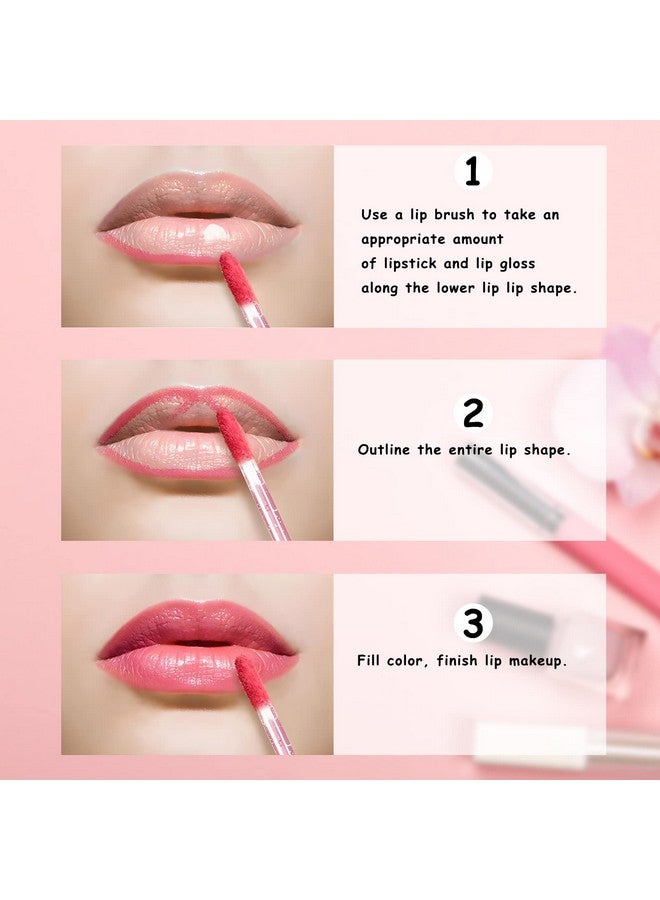 Disposable Lip Brushes 100 Pcs Lip Applicator Lip Gloss Brushes Lipstick Lip Wands Makeup Beauty Brushes For Lipstick Lip Gloss Lip Mask Eyeshadow Pink