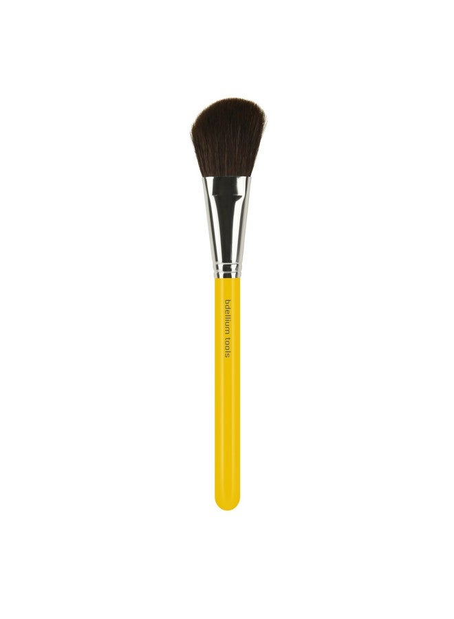 Professional Makeup Brush Studio Series 962 Slanted Blusher With Mix Of Soft Synthetic & Natural Fibers For Contour & Highlight (Yellow 1Pc)