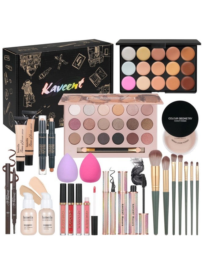 Makeup Kit Makeup Sets For Teens Makeup Kits For Women Teenagers Make Up Eyeshadow Palette Foundation Concealer Lipgloss Loose Powder Makeup Kit For Women Full Kit