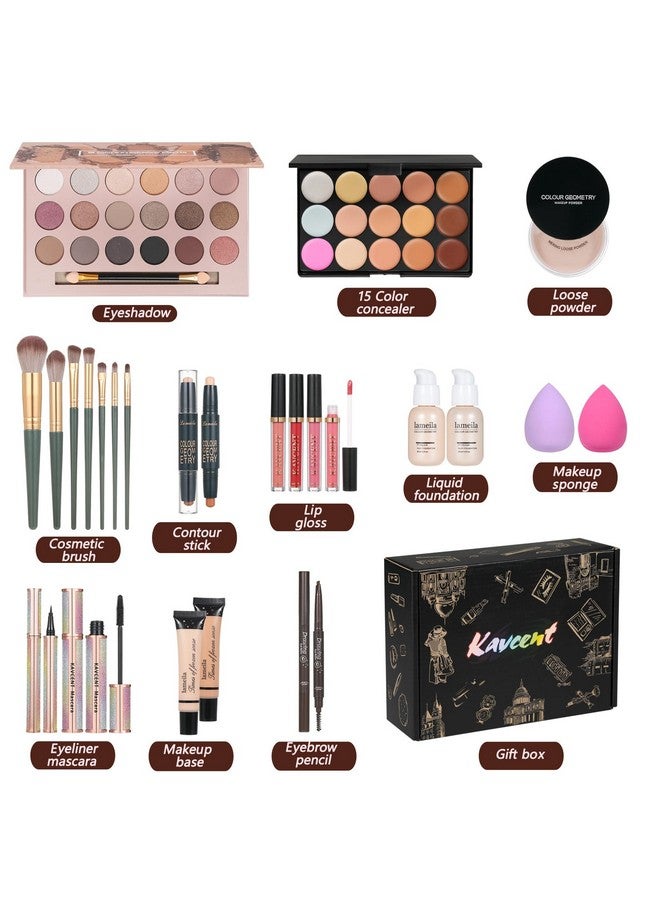 Makeup Kit Makeup Sets For Teens Makeup Kits For Women Teenagers Make Up Eyeshadow Palette Foundation Concealer Lipgloss Loose Powder Makeup Kit For Women Full Kit