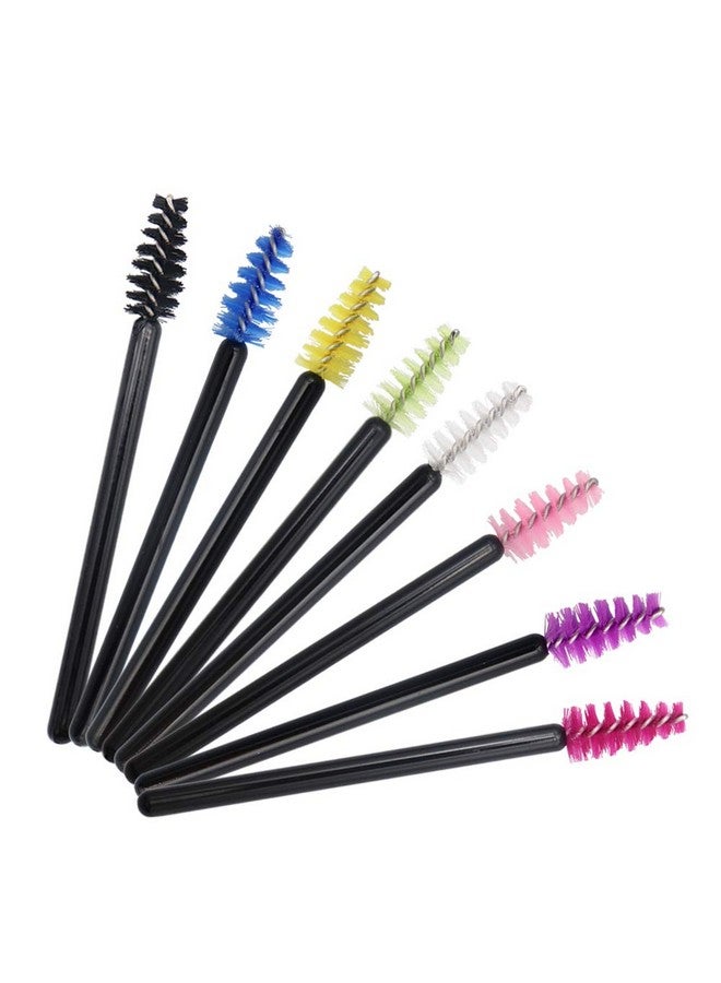 400 Pack Mascara Wands Mini Disposable Eyelash Brushes For Extensions Eye Lash Wand Brow Brush Makeup Tool Bulk 8 Colors