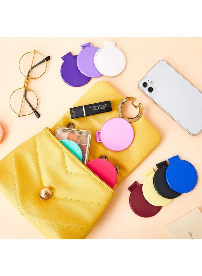 180 Pcs Compact Mirror Bulk Round Mini Folding Mirror Portable Pocket Mirror Makeup Small Mirror Vintage Travel For Cosmetic Purse Bag Women Girls Daily Use (10 Colors)