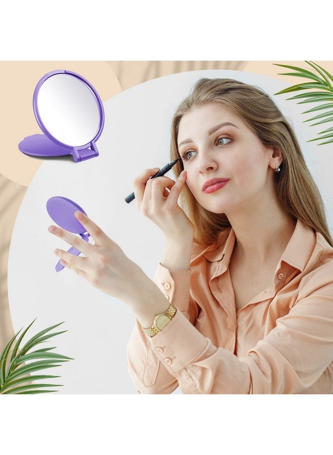 180 Pcs Compact Mirror Bulk Round Mini Folding Mirror Portable Pocket Mirror Makeup Small Mirror Vintage Travel For Cosmetic Purse Bag Women Girls Daily Use (10 Colors)