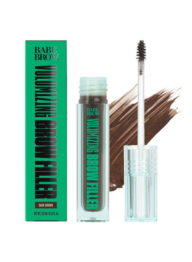 Volumizing Eyebrow Filler For Thicker Brows Tinted Brow Gel With Peptides & Biotin Smudge Resistant Brow Mascara Dark Brown