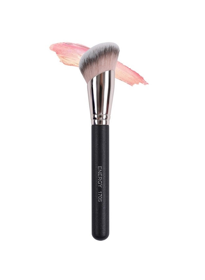 Angled Foundation Brush Large Makeup Brush For Liquid Cream Powder Cosmetics Blending Contouring Setting Vegan Synthetic Bristles Face Makep Brush