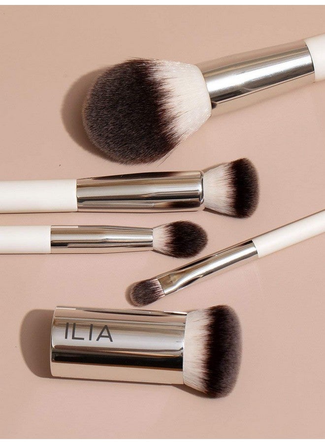 Shadow Brush Nontoxic Vegan Crueltyfree Eyeshadow Brush With White Wood Handle + Soft Synthetic Bristles (Clean Makeup)