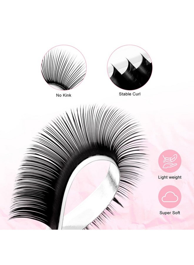 Classic Lash Extensions Flat Lashes Eyelash Extensions 0.15Mm D Curl Ellipse Eyelash Extensions 815Mm Mixed Black Matte Individual Lashes Salon Use(Flatd0.15815Mm)